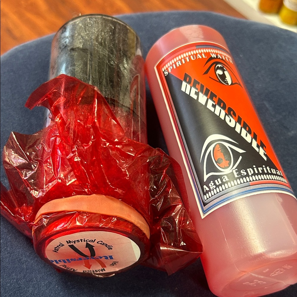 Reversible Spiritual Water and Mystical Candle Set
